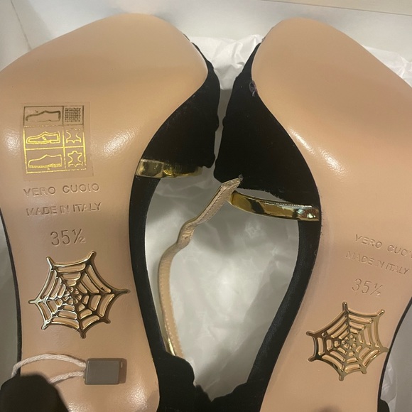 Brand new velvet Charlotte Olympia heeled sandals - Picture 5 of 14